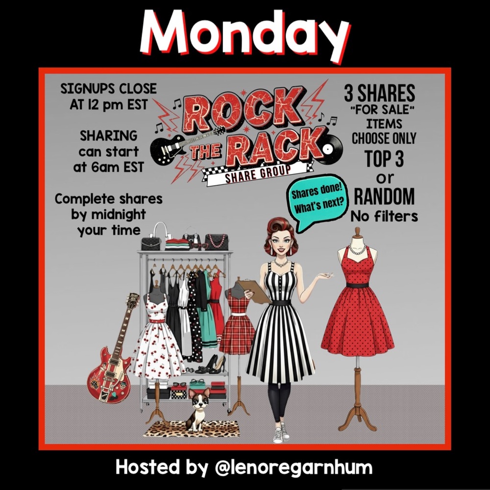 Monday, September 28, Rock the Rack share group